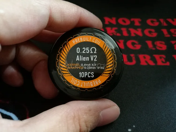 Alien V2.0 Cewki Drut 0.25OHM 0.4mm * 3 + 0,25mm 316L Ze stali nierdzewnej Fala Flat Clapton Pramade Wrap Prebuilt przewody dla RDA RBA