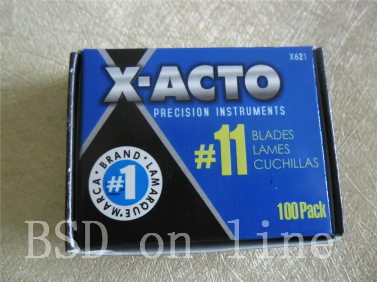 100pcs Exacto Knife Blades #11 Hobby Knife Replacement Blades Refills