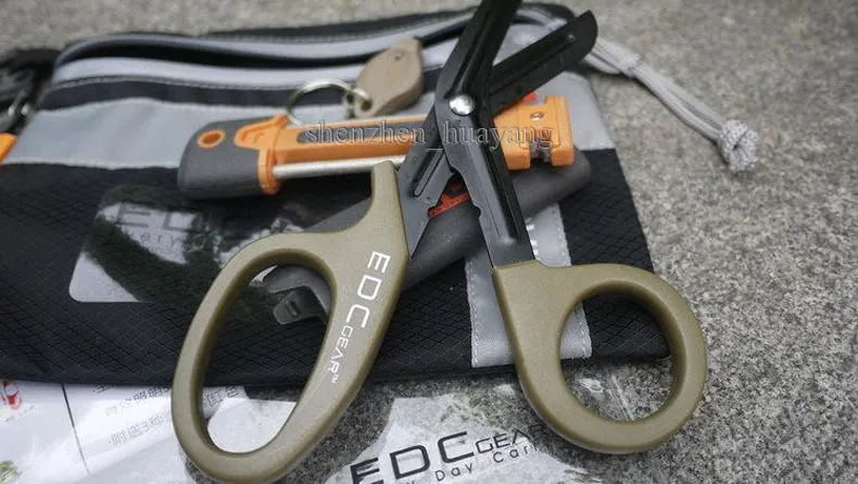 EMT EDC GEAR TACTICAL RESCUE SCISSOR TRAUMA GAUZE IFAK緊急救急救急剤屋外救急救命士包帯Tijera Rescate4596831