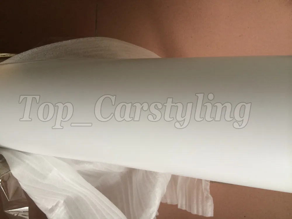 Satin white Vinyl Car Wrap Film With Air Bubble Free Matt Vinyl For Vehicle Wrapping Covering decal foil 1.52x30m/Roll 5ftx98ft
