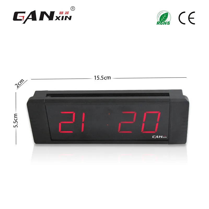 [Ganxin] Vente chaude moins cher horloge numérique LED avec minuterie compte à rebours/up 1 pouce 7 segments rouge mini affichage intérieur horloge murale télécommande sans fil