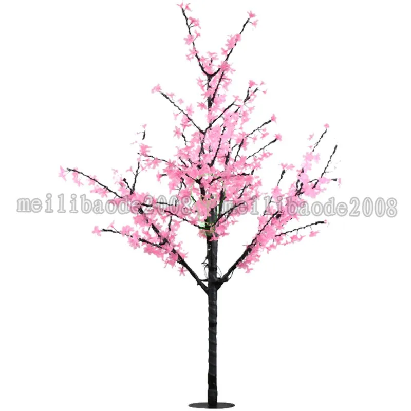 2017 Ny handgjord konstgjord Led Cherry Blossom Tree Night Light New Year Christmas Wedding Decoration Lights 120cm 240led Tree Light Myy