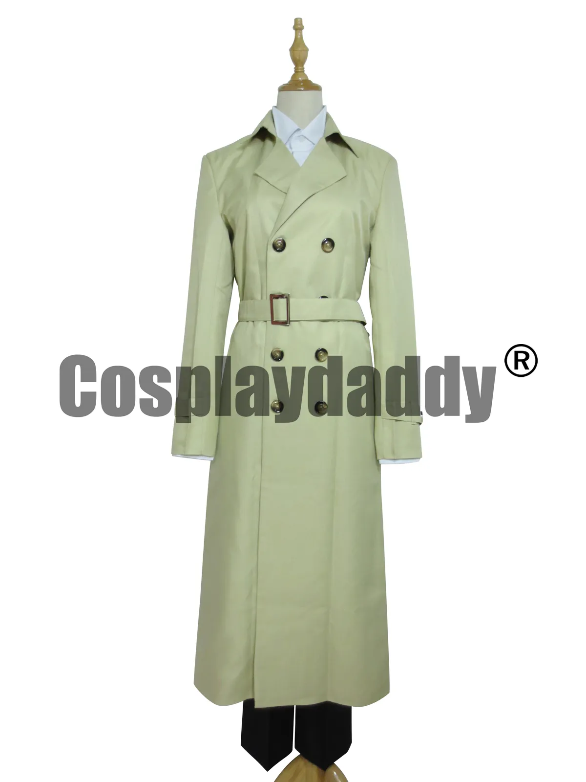 Sobrenatural Castiel Twill Trench Coat Cosplay A006