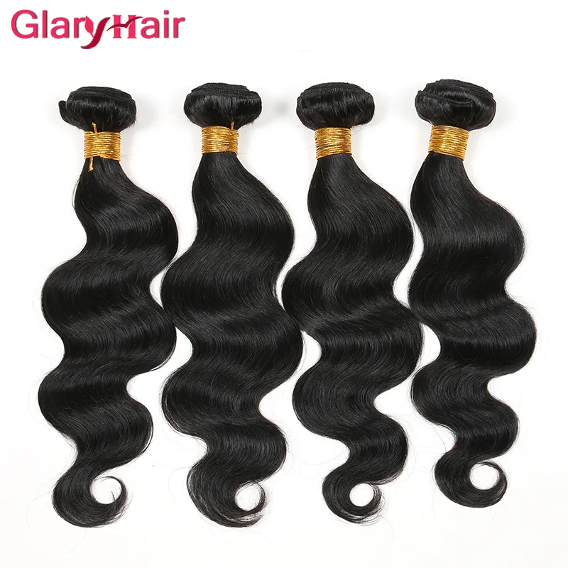 Remy Brazylijski Human Hair Ciało Splot Full Soft 100g Pakiet Peruwiański Malezyjski Kambodżański Indian Ciało Wave Hair Weaves 4/5/6 sztuk