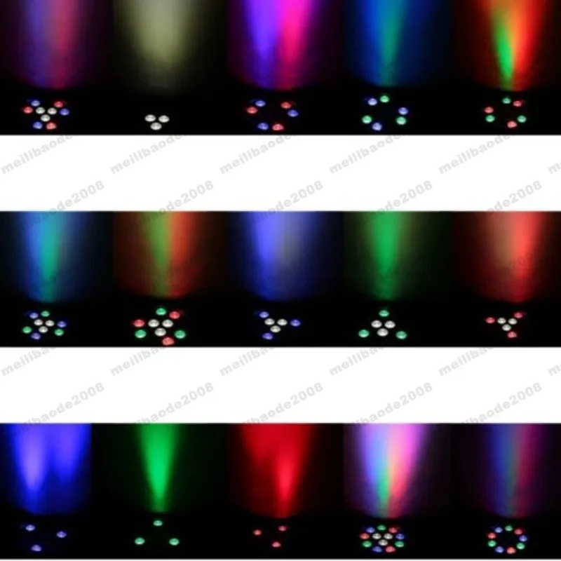 12W 12 LED Flat PAR Stage Light RGB Lamp Club DJ Party DMX512 Control Belysning Gratis Frakt Myy