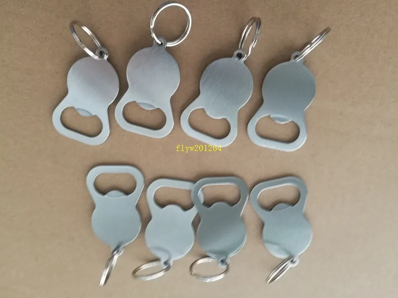 Portable Stainless Steel Gourd Shaped Beer Bottle Opener Keychain opener For Wallet Bar Tools Kitchen Gadgets