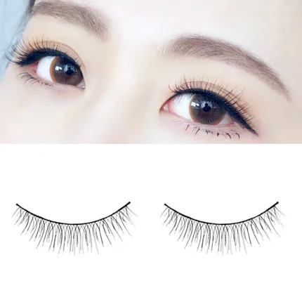 Wholesale-Of New Women Lady Black Cross False Eyelashes Soft Long Makeup Eye Lashes Extension Tools