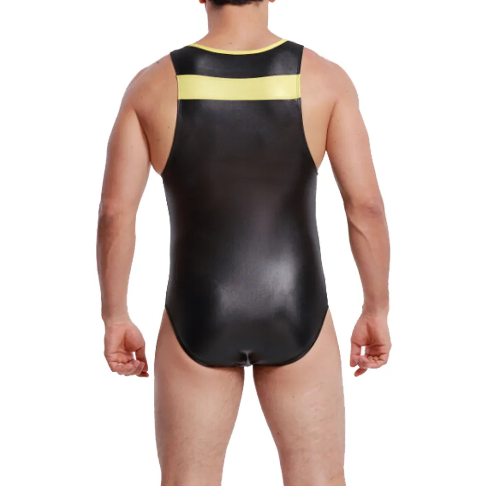 Män stretchy brottning singlet gym outfit sexig underkläder bodysuit sport badkläder män body shaper leotard unitard297i