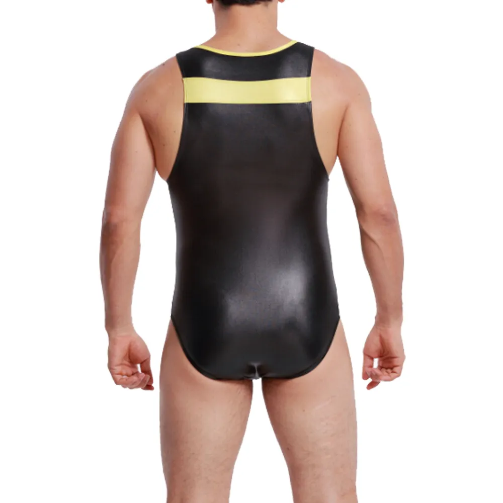 Canottiera da wrestling elasticizzata da uomo Tuta da palestra Biancheria intima sexy Tuta da bagno sportiva Costumi da bagno da uomo Body Shaper Body Unitard