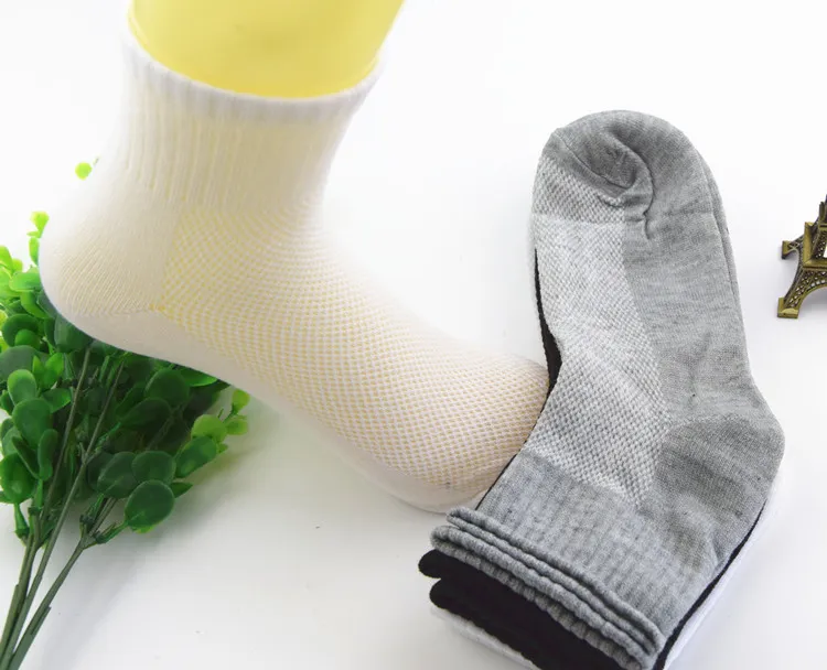 Calcetines largos de algodón para hombre, medias de malla sólida para primavera y verano, accesorios de ropa de todos los tamaños