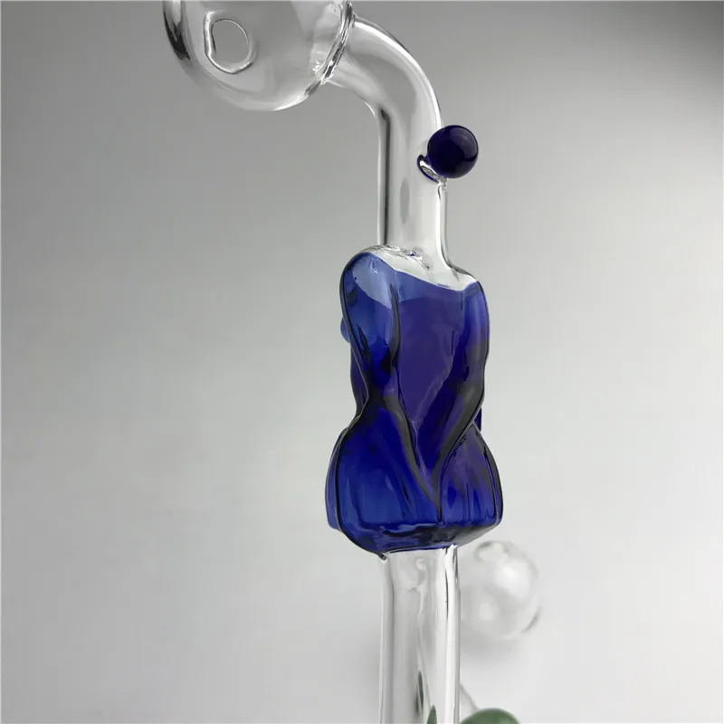 Najnowszy szklany olej palnik rura niebieska zielona dziewczyna model grube paleniowe palenie rury rur rury