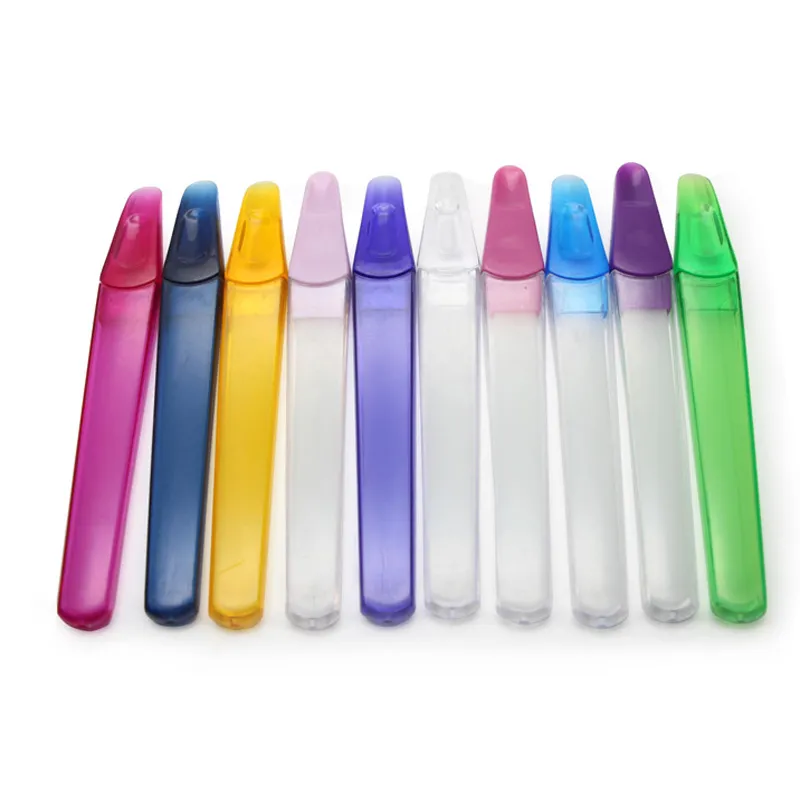 Wholesale Cheap Glass Nail File Fingernail File with Hard Carry Case Tube Manicure Pedicure Tool NF014S DROP SHIPPING