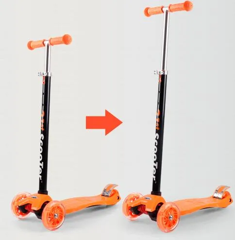 Scooter Flash Wheel Crianças 312Y Esportes Ao Ar Livre Brinquedos Triciclo Rodas Crianças Bicicleta Push Glider Scooters Altura Ajustável Aniversário G2792492