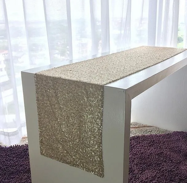 20 stks 30 cm * 275cm gouden banket sequin tabel runner bruiloft event feest kersttafel decoratie