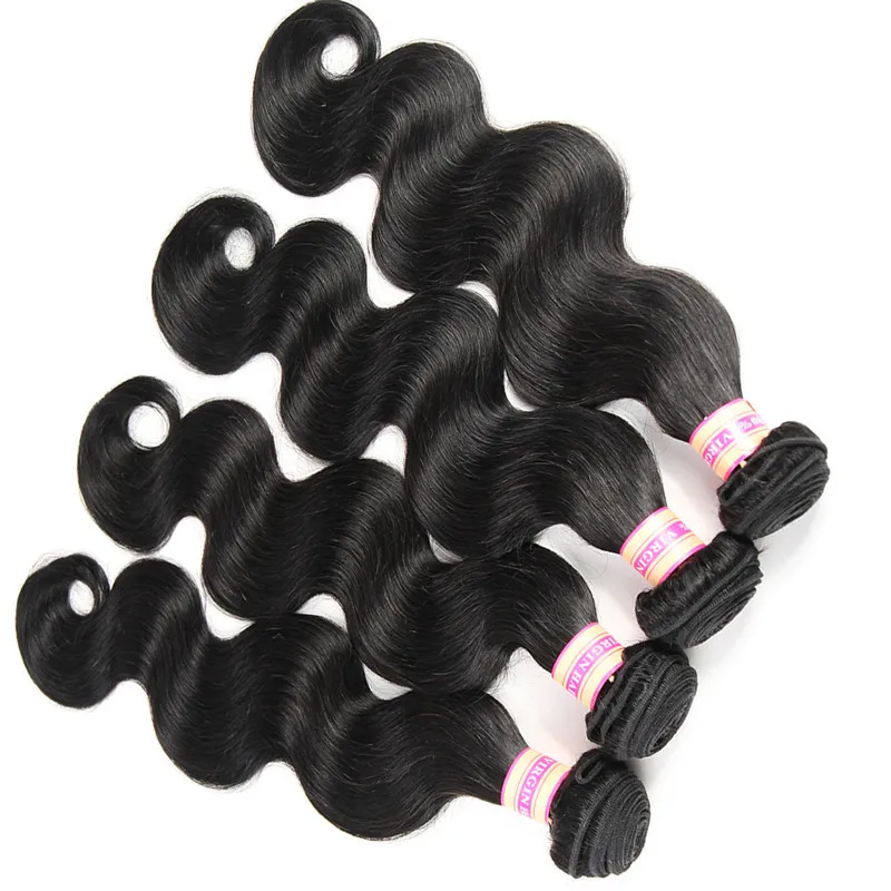 Pre Plucked 360 Lace Frontal Brazilian Virgin Human Hair Bundles Body Wave Hair Weaves 360 Lace Frontal With Bundles2686095