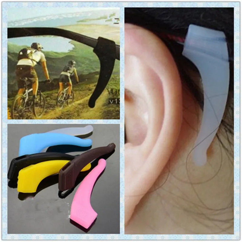 Soft Silicone Temple Tips For Glasses, Anti Slip Ear Grip Sunglasses