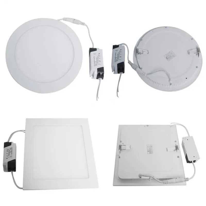 Dimmable LED Panel Light SMD 2835 9W 12W 15W 18W 21W 2200LM 110240V LED LIGET LAMPE LAMPY LAMPY Downlight Lampa Driver 58838144