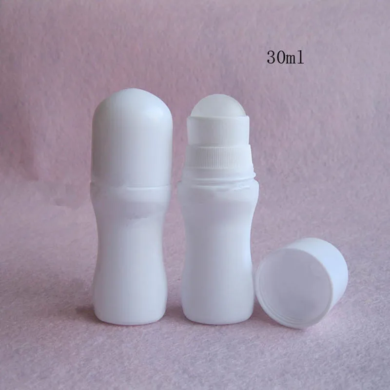30 ml plastic witte rol op flessen, 30cc deodorant cosmetische rol-op container met grote rollerbal F20171435