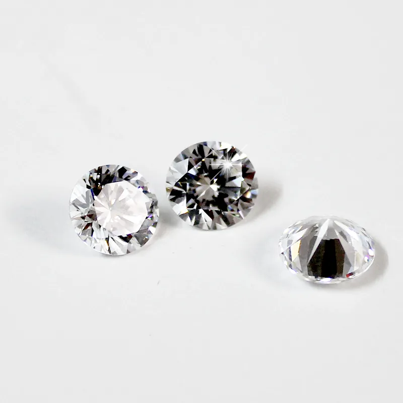 3A Clear Cubic Zirconia Lab Created Diamonds Loose Stones For Moissanite Jewelry Making 3.25 5mm