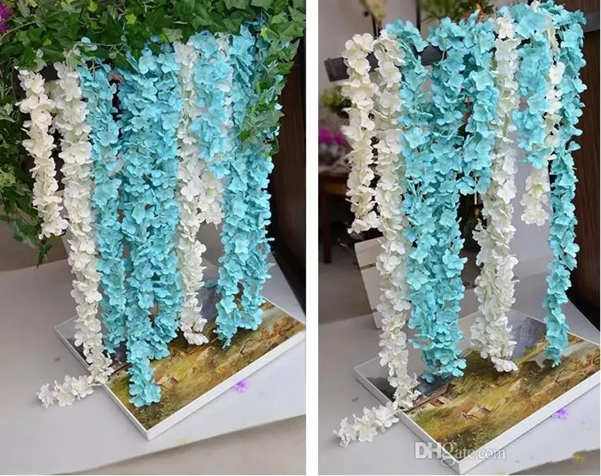 80"200cm Super Long Artificial Silk Flower Hydrangea Wisteria Garland For Garden Home Wedding Decoration Supplies Available