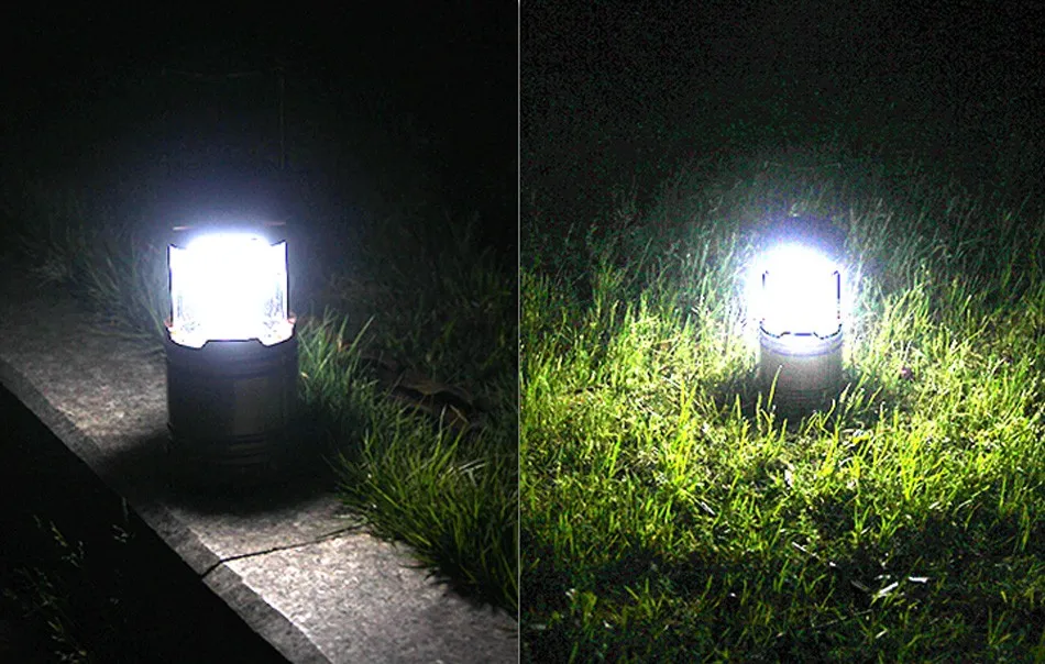 Portable Solar Flashlights And Lanterns With 6 Rechargeable LEDs