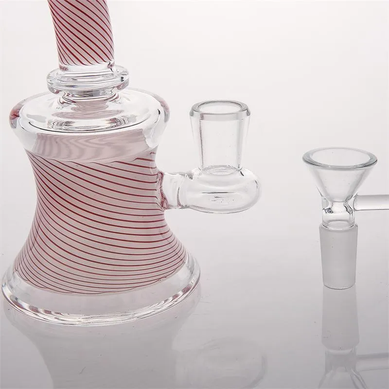 16 cm Bongs de vidrio Tazón Tamaño 14.4 mm En stock Dabbers concentrado Burbujeador con Perclator en línea Reciclaje de plataformas petroleras Pipas de agua para fumar