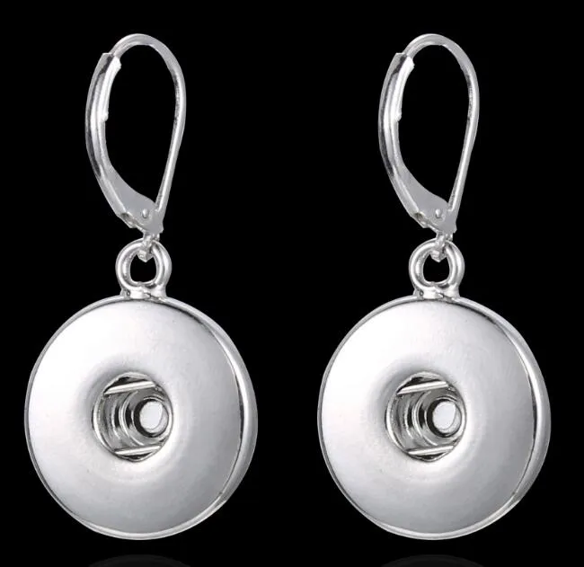 Noosa Snap Buttons Alloy Earrings Ear drop Fashion Jewelry Women DIY Exchangeable Dangle Chandelier Ear Accessories for Sale