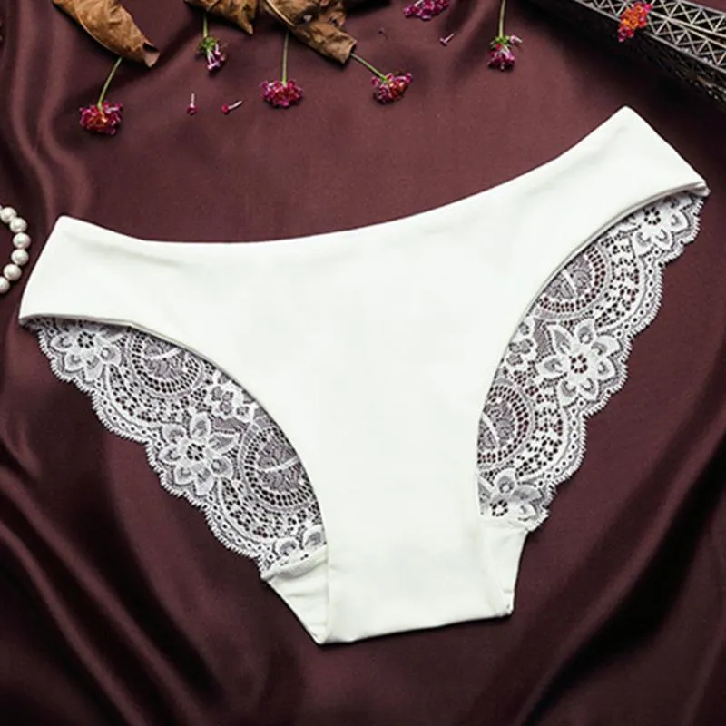 Wholesale Mature Lady Hot Satin Panties Cotton, Lace, Seamless, Shaping 