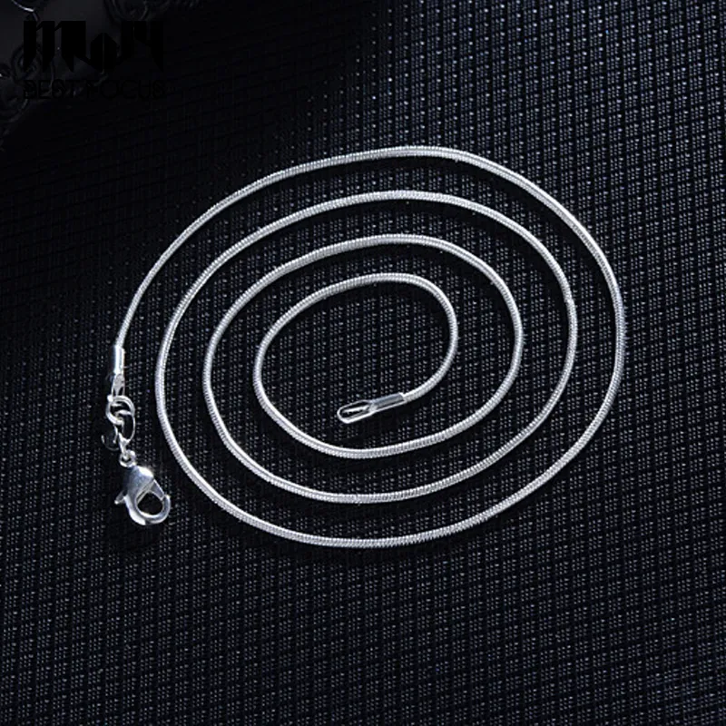 Promotion! wholesale 925 Silver Necklace Fashion Snake Chain Necklace Simple jewelry 1.2 mm Necklaces 16 18 20 22 24 inches 