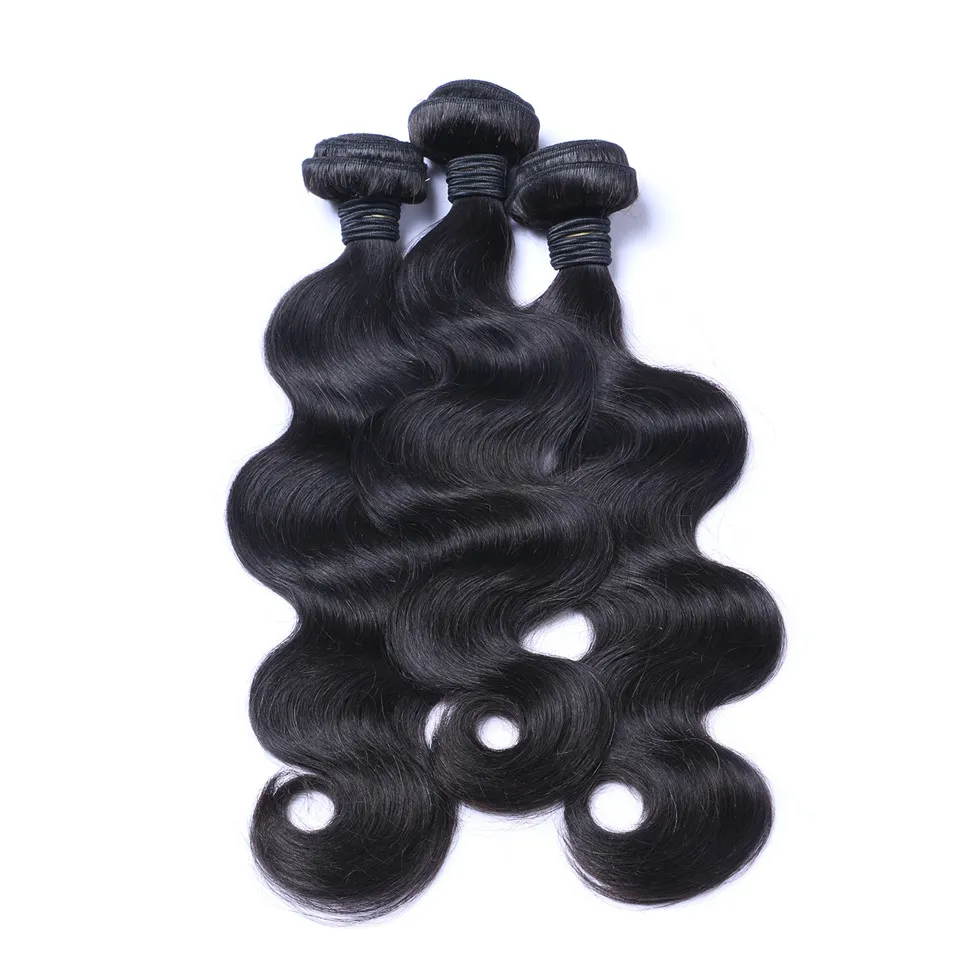 Brasiliansk kroppsvåg Hårväv Obehandlat Human Virgin Hair Weaves Remy Human Hair Extensions Dybara No Shedding / 