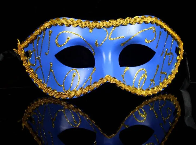 Maschera Veneziana Mascherata Festa Decorazione di cerimonia nuziale Maschera feste maschera di disegno colorato o modello G601