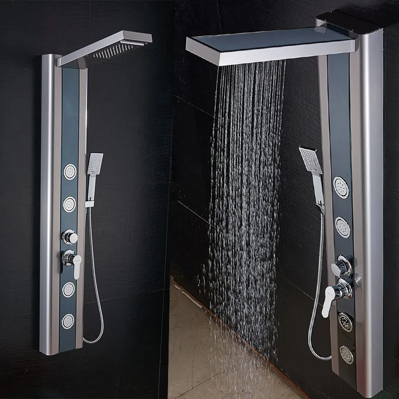 Douchekraan LED-regenval Waterval Douchekop 3 Model Mist HandShower Massage Spa Jets Single Handle Mixer Tap Kraan