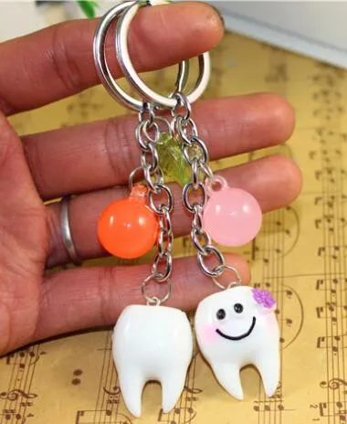 Fashion accessories Key Rings tooth teeth keychains for promotion gift from China