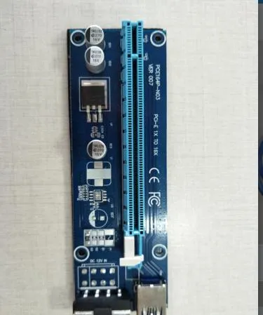 Nieuwste functie 1x tot 16x PCI-E PCI E Express Riser Extender Adapter-kaart met 60cm USB 3.0 Kabelvermogen voor Bitcoin