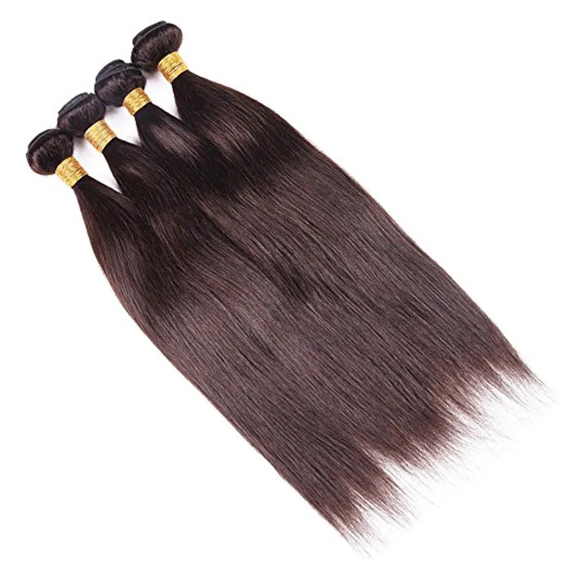 Elbess Hair - Virgin Medium Auburn Proste Ludzkie Włosy Uwagi 3 Wiązki 100g na kawałek Czysty kolor 2 #