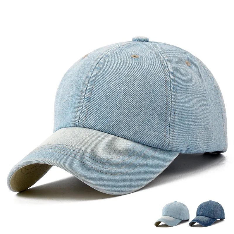 Unisex denim honkbal cap blanco gewassen laag profiel Jean hat casquette verstelbare snapback hoeden petten voor mannen en vrouwen312i