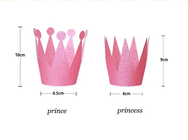 Jongens Meisjes Crown Happy Birthday Party Hoeden DIY Papier Kroon Cap Baby Prinses Papieren Hoed Feestartikelen Nieuwe Creatieve Groothandel / Set