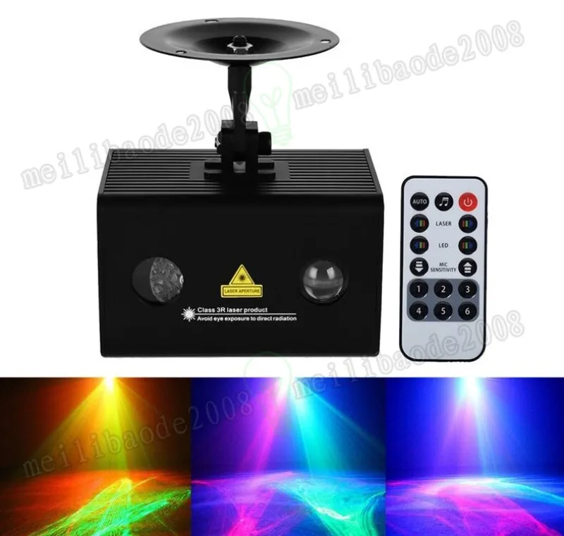 New Music Laser Light, Aurora efeito Star Projector, combinando iluminação LED Full Color, controle remoto sem fio e som ativo MYY