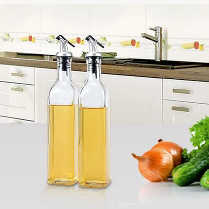 Oil and vinegar dispenser bottle set amber - 250ml