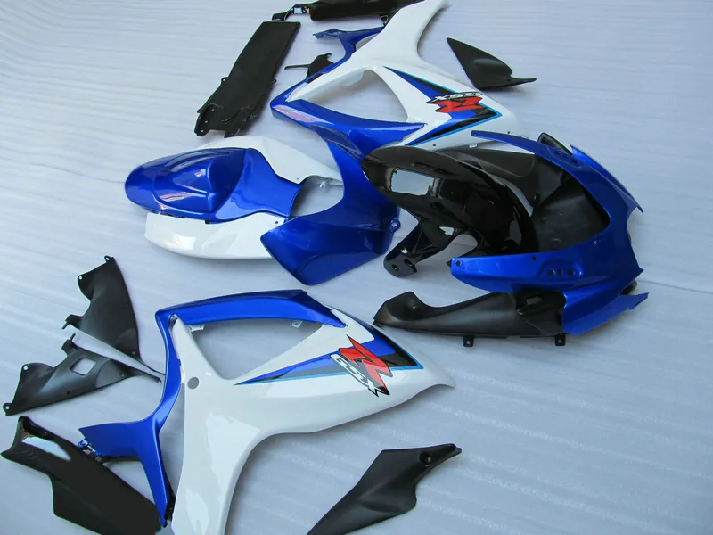 Customize for Suzuki GSXR 600 750 Fairing kit GSXR600 GSXR750 fairings 2006 2007 06 07 Blue white Fairings