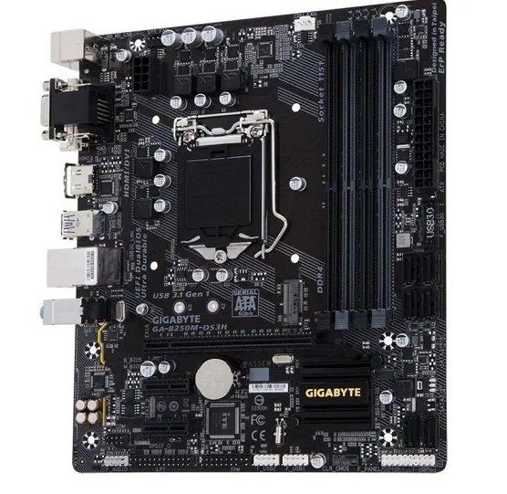 Desktop Motherboard B250 LGA1151 voor Gigabyte B250M-DS3H Ondersteuning Core I7 / I5 / I3 4XDDR4 2XPCIE USB 3.1 M.2 MAX RAM 64 GB Micro Atx Mainboard