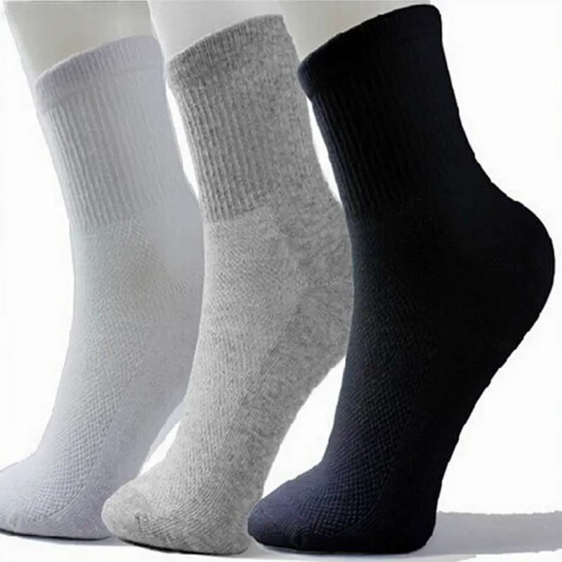 Hot Men Athletic Socks Sport Basketball Long Cotton Socks Male Spring Summer Running Cool Soild Mesh Socks For All Size 