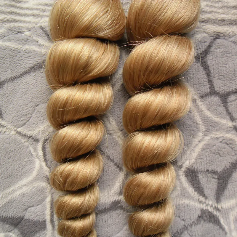 613 Bleach Blonde cheveux brésiliens peau trame bande extensions de cheveux vague lâche bande blonde brésilienne dans les extensions de cheveux humains 40 pièces/ensemble 100g