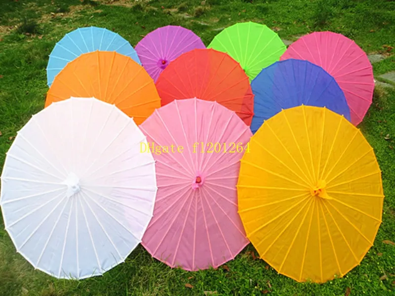 100 pcs/lot livraison gratuite petit grand chinois coloré parapluie chine danse traditionnelle couleur parasol japonais soie accessoires