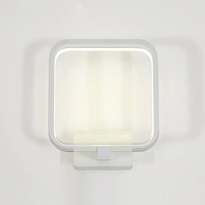 Moderna lampada da parete a LED Camera da letto Moda soggiorno in alluminio bianco Cerchio PARETE Applique Balcone Corridoio illuminazione a parete
