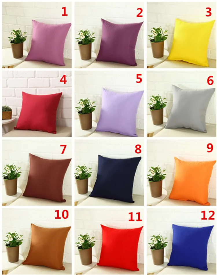 Kuddefodral Pillow Case Pure Color Polyester White Pillow Cover Cushion Cover Decor Pillow Case Blank Chuldedor Gift 45 45C4534055