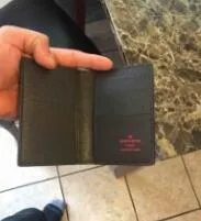 Utmärkt kvalitetsfickarrangör NM Damier Graphite M60502 Mens Real Leather Wallets Card Holder N63145 N63144 Purse ID Wallet B2340