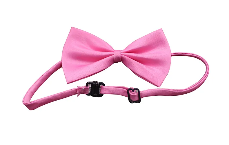 Adjustable Pet Dog Bow Tie Neck Accessory Necklace Collar Puppy Bright Color Pet Bow Mix Color HH7-302