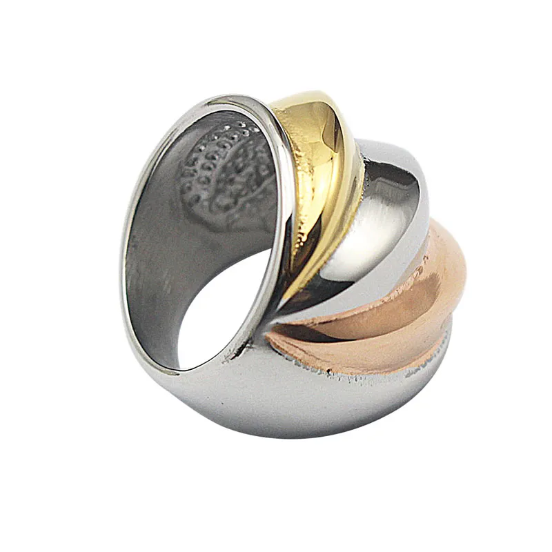 Кольца из нержавеющей стали, 3 цвета, женские украшения, золотые, серебряные, розовые, золотые, уникальные кольца, женские размеры 6, 7, 8 92206524