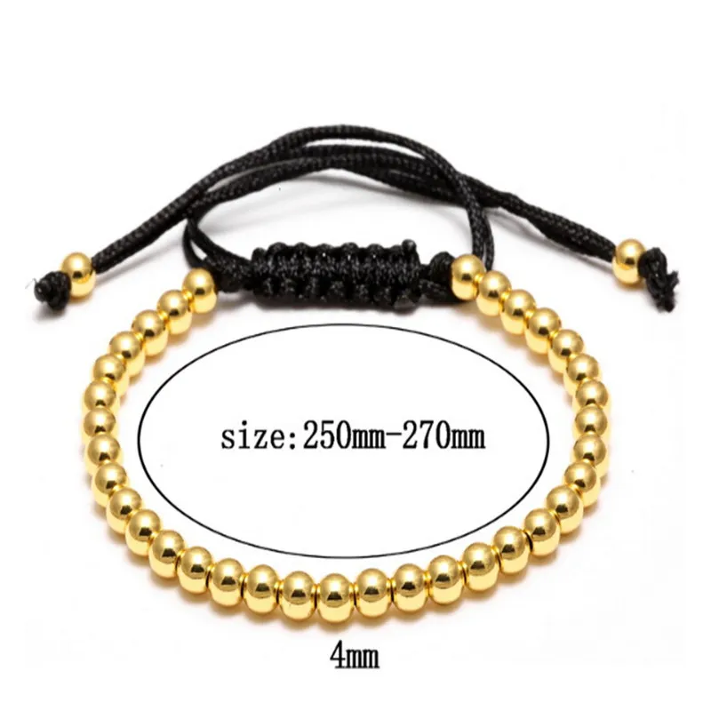 Bracciale da uomo in acciaio al titanio da 4 mm con perline intrecciate Macrame Bracciale pulseras braccialetto homme braccialetto di fascino il migliore amico